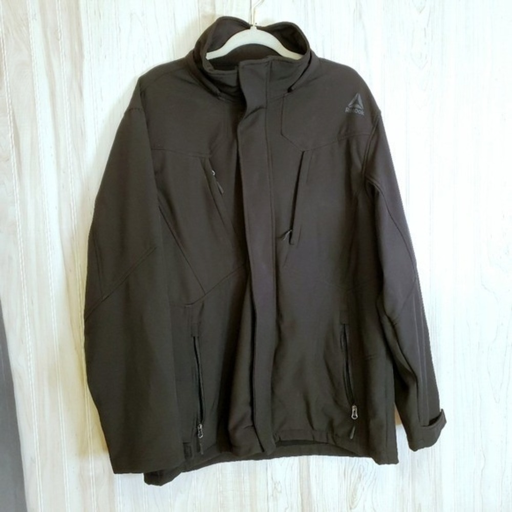 Reebok Mens Fleece Lined Outerwear Softshell 3‎ Outer Gorpcore Jacket Coat L